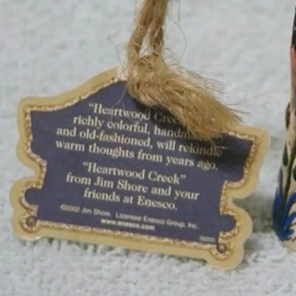 Jim Shore Heartwood Creek Santa with Pipe Christmas Ornament 2002 Folk Art